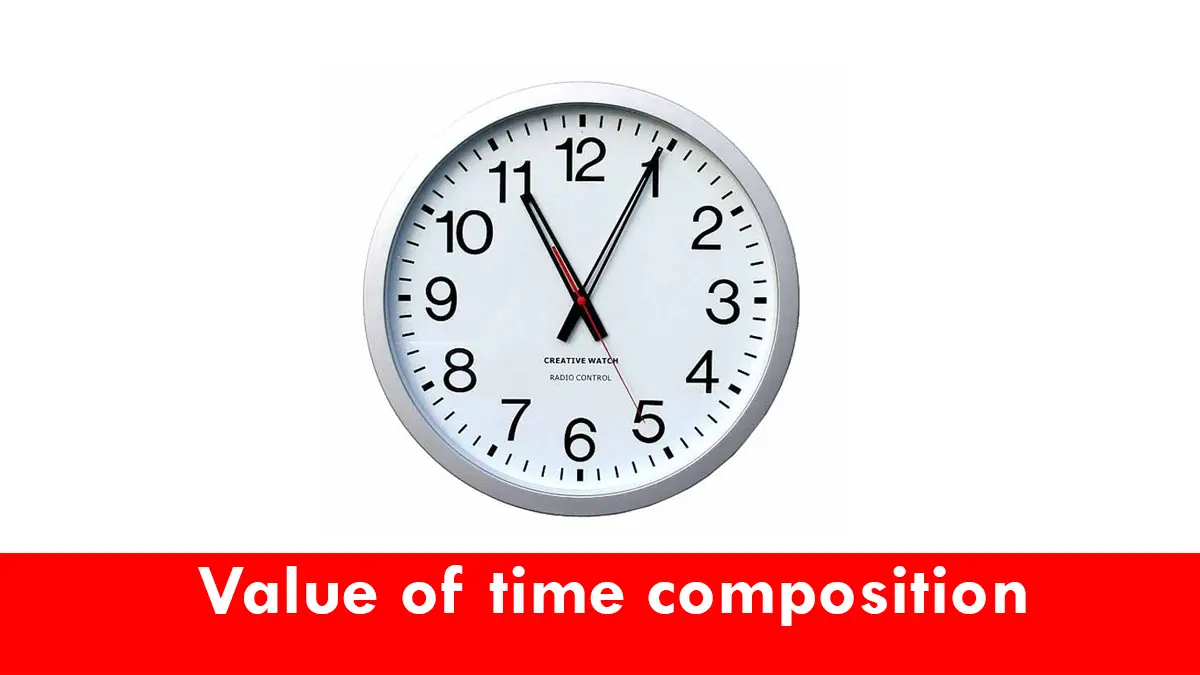 Value of time composition